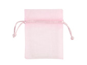 set de 10 sacs en organza, 10 x 7cm, rose