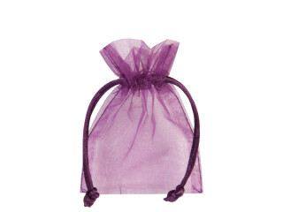 organza bag set of 10, 10 x 7cm, purple