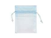 organza bag set of 10, 10 x 7cm, light blue