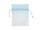 organza bag set of 10, 10 x 7cm, light blue