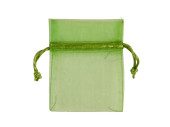 organza bag set of 10, 10 x 7cm, dark green