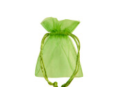 set de 10 sacs en organza, 10 x 7cm, vert foncé