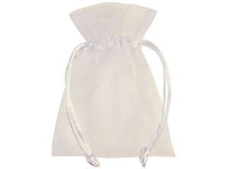 organza bag set of 10, 17 x 12cm, cream