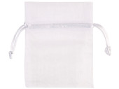 Organza-Säckchen 10er Set, 17 x 12cm, weiss