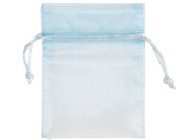 organza bag set of 10, 17 x 12cm, light blue