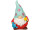 nain de jardin "Gnome" rouge/coloré, 13 x 11 x h 21cm