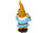 garden gnome "Oskar with flower hat", blue