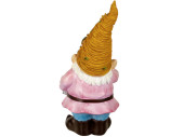 garden gnome "Oskar with flower hat", rose
