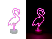 Neonfigur "Flamingo" pink, B 15 x H 33cm