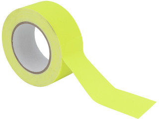 Gaffa ruban adhésif en tissu Neon, actif aux UV, 25m x 50mm, jaune fluo