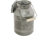 milk jug with lid, small, silver/grey, Ø 13cm, h 21cm