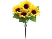 Sonnenblumenbusch 7 Blüten, gelb/grün, H 34cm