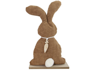 Hase Stoff "von Hinten", braun, 17 x 6 x H 30cm