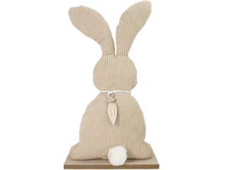Hase Stoff "von Hinten", beige, 17 x 6 x H 30cm