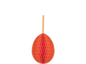 honeycomb egg paper B1, h 30cm, Ø 21cm, orange