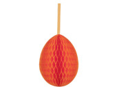 Waben-Ei Papier B1, H 40cm, Ø 28cm, orange