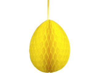 honeycomb egg paper B1, h 50cm, Ø 35cm, yellow