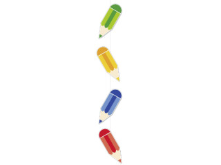 Bleistiftehänger "Schulanfang" bunt, Karton, B 20cm, L 115cm