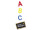 pendentif "rentrée scolaire ABC" multicolore, carton, l 33cm, l 90cm