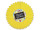 Falt-Rosette "Schulanfang" gelb/bunt, Ø 60 cm, beidseitig