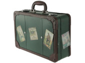 travel case metal, green, 29 x 21 x 10cm