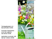 Textilbanner "Giesskanne/Blumen", 75 x 180cm,...