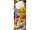 textile banner "Bavaria beer/pretzel", 75 x 180cm, brown/blue-white, tubular seam top+bottom