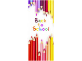 textile banner "back to school / pencils", 75 x...