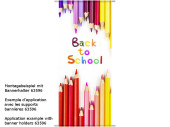 textile banner "back to school / pencils", 75 x...