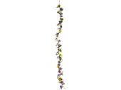 mixed pansy garland, green/coloured, l 180cm