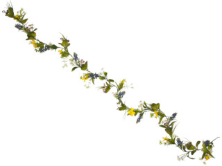 mixed flower garland "florale", green/coloured, l 180cm