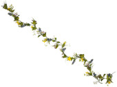 mixed flower garland "florale", green/coloured,...