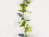mixed flower garland "florale", green/coloured, l 180cm