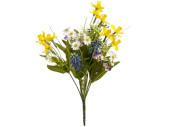mixed flower bouquet "florale", green/coloured, h 40cm, Ø 30cm