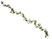 Alpenblumen-Mix-Girlande, grün/bunt, L 180cm