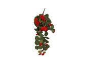geranium hanging bush green/red, h 70cm, approx. w 35cm