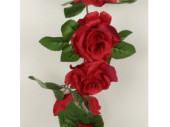 rose garland noble 24 flowers green/red, l 160cm