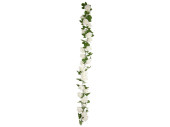 rose garland noble 24 flowers green/white, l 160cm