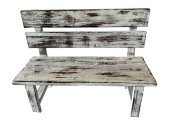 bench wood "antique-art", white-vintage, w 50 x...