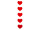 heart chain cardboard red in var. sizes