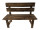 bench wood "antique-art", brown-vintage, w 50 x h 39cm