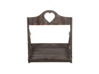 support de table de marché en bois, gris/brun, 40 x 34 x h 46cm