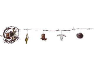 Dekogirlande "Wild West" bunt , L 200cm, 8-tlg.