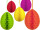 oeuf en nid dabeilles papier B1, diff. couleurs et tailles