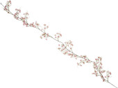 guirlande de fleurs "Deluxe", vert/rose, l 180cm