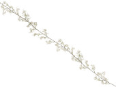 guirlande de fleurs "Deluxe", vert/blanc, l 180cm