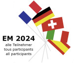 Fähnchen-Set "24 Nationen EM 2024" Papier