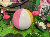 Wasserball aufblasbar, Ø 28cm, bunt gestreift