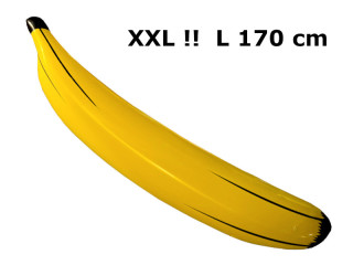 inflatable banana, l 170cm, yellow