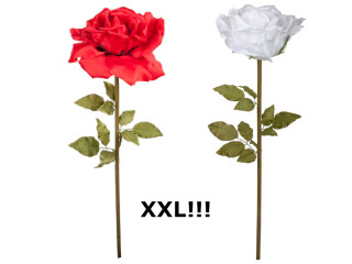 rose XXL, h 115cm, fleur Ø 40cm, diff. couleurs